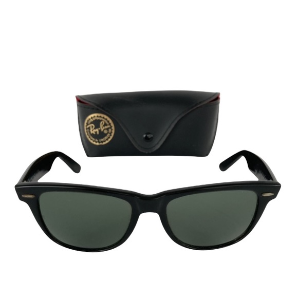 Ray-Ban Accessories - Ray-Ban Black Wayfarer II Non-RX Sunglasses & Soft Shell Leather Case